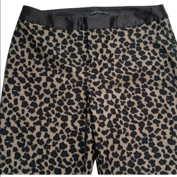 Chico’s Black Label Pants Black Cheetah Print Overlay Cream Dress Party Size 8 - Picture 6 of 14